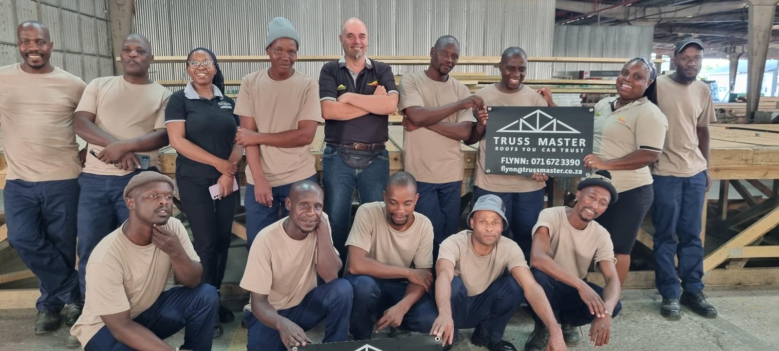 The Truss Master KwaZulu-Natal team in the production hall