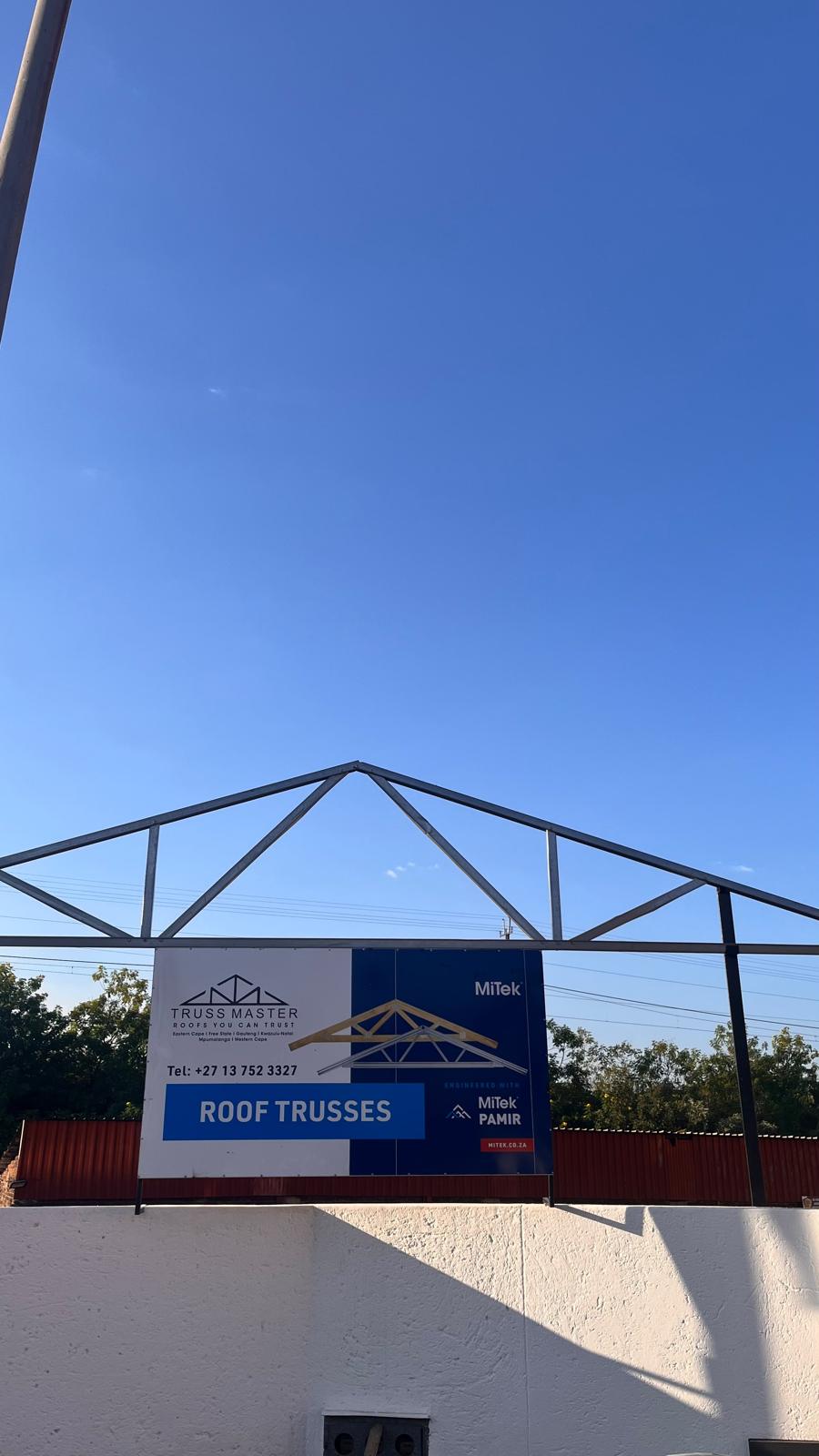 Truss Master roof trusses signage at the Mbombela plant